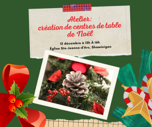 Création d'un centre de table de Noël